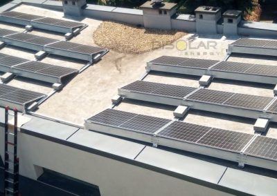 gotowa instalacja dach płaski k2 systems bisolar longi solaredge
